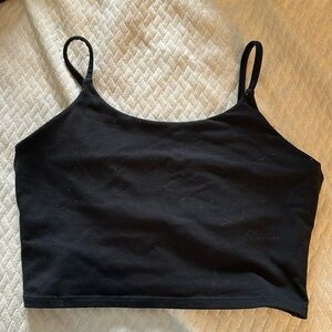 Black Workout Crop Tank